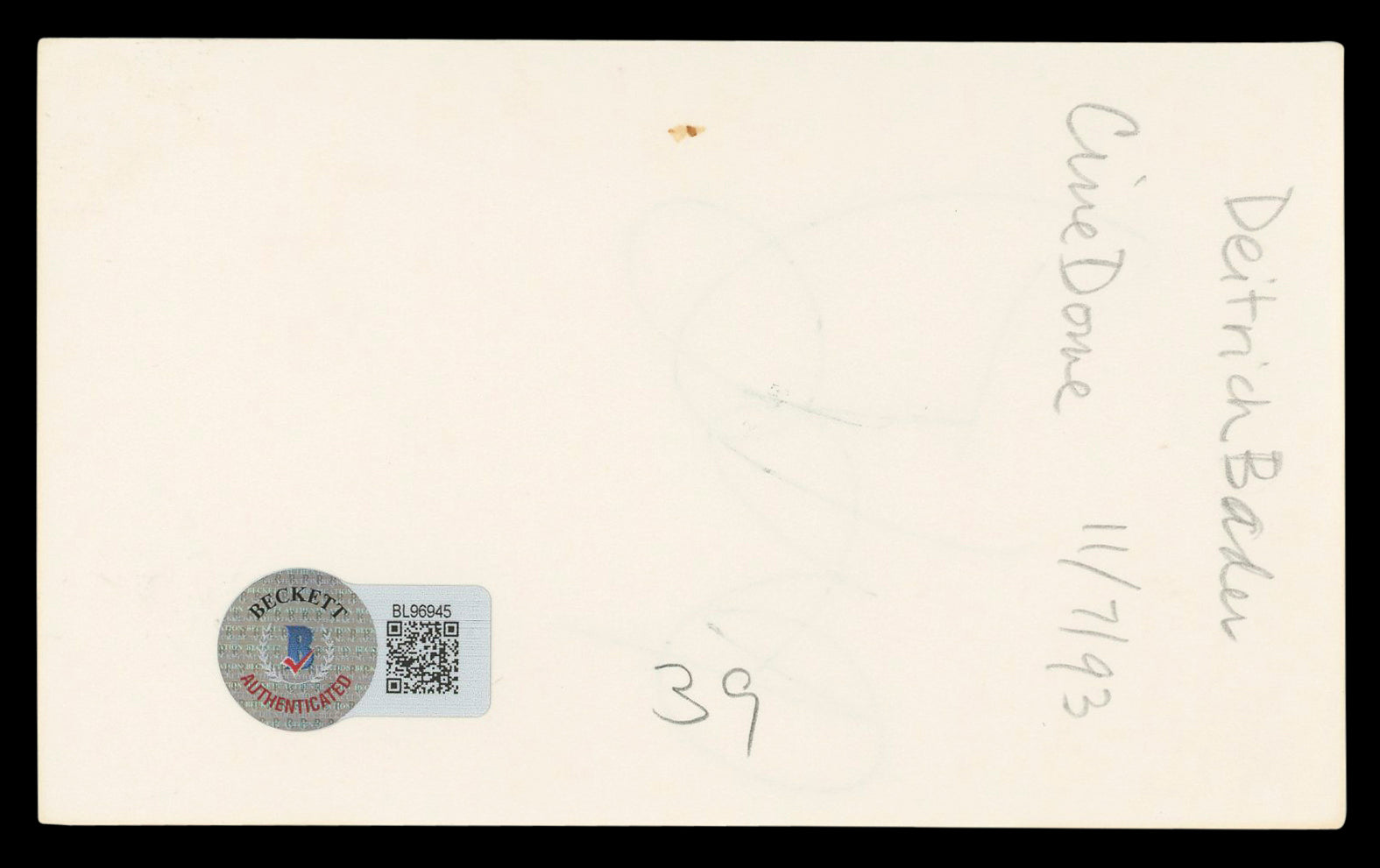 Diedrich Bader Napoleon Dynamite Authentic Signed 3x5 Index Card BAS #BL96945