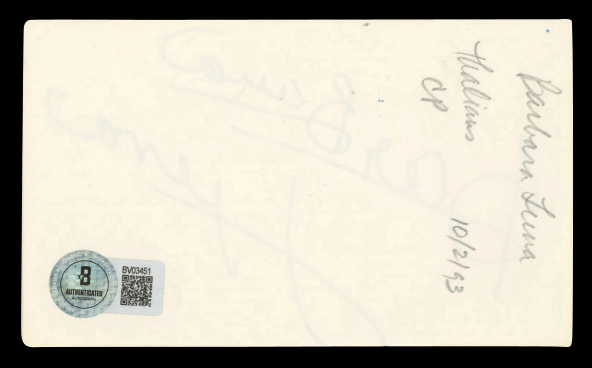 Barbara Luna Five Weeks in a Balloon Authentic Signed 3x5 Index Card BAS #BV03451