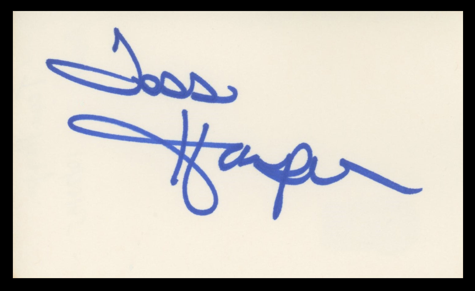 Tess Harper Crimes of the Heart Authentic Signed 3x5 Index Card BAS #BV59040