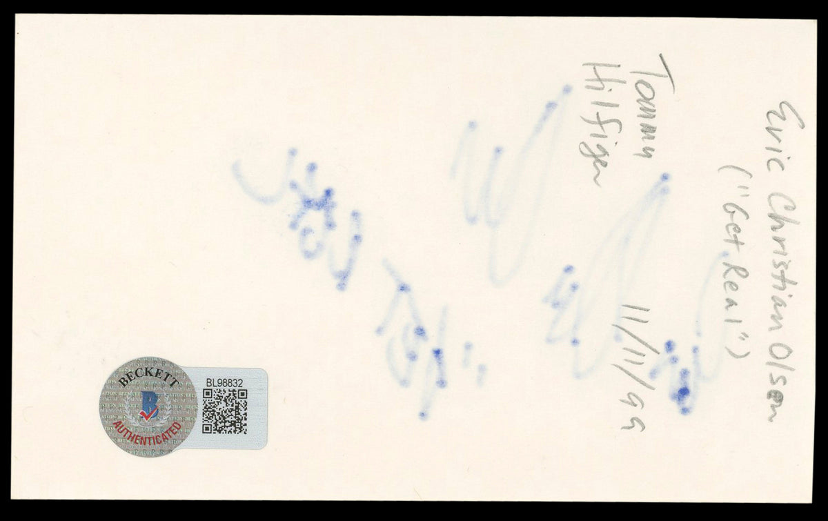 Eric Christian Olsen NCIS: Los Angeles Signed 3x5 Index Card BAS #BL98832