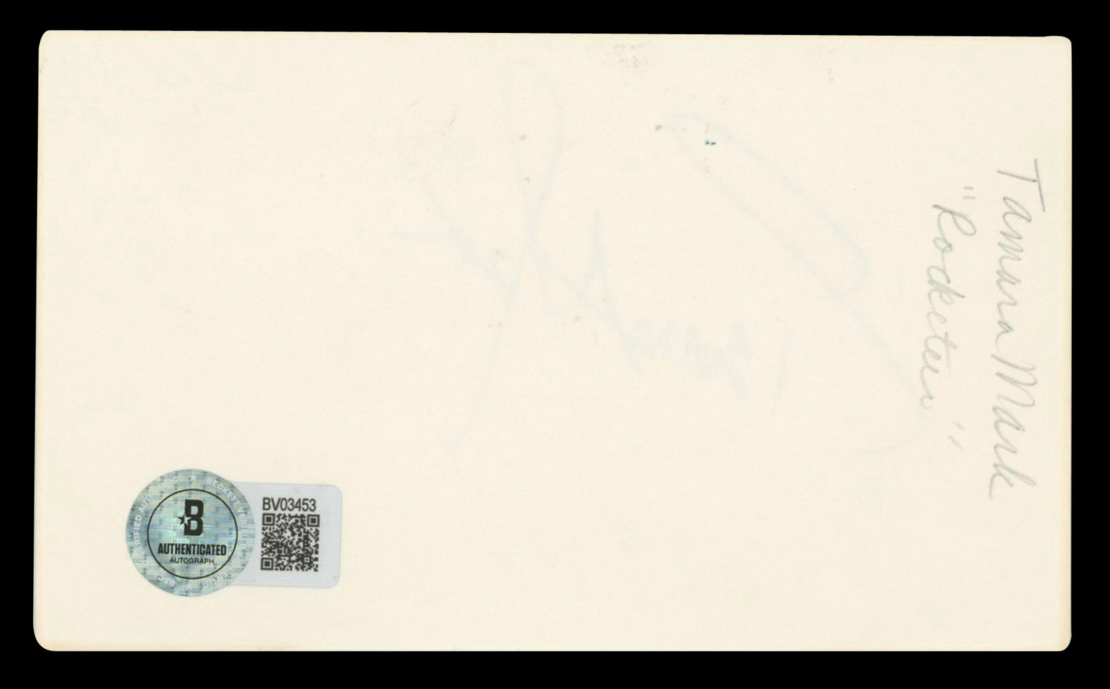 Tamara Mark New Nightmare Authentic Signed 3x5 Index Card BAS #BV03453