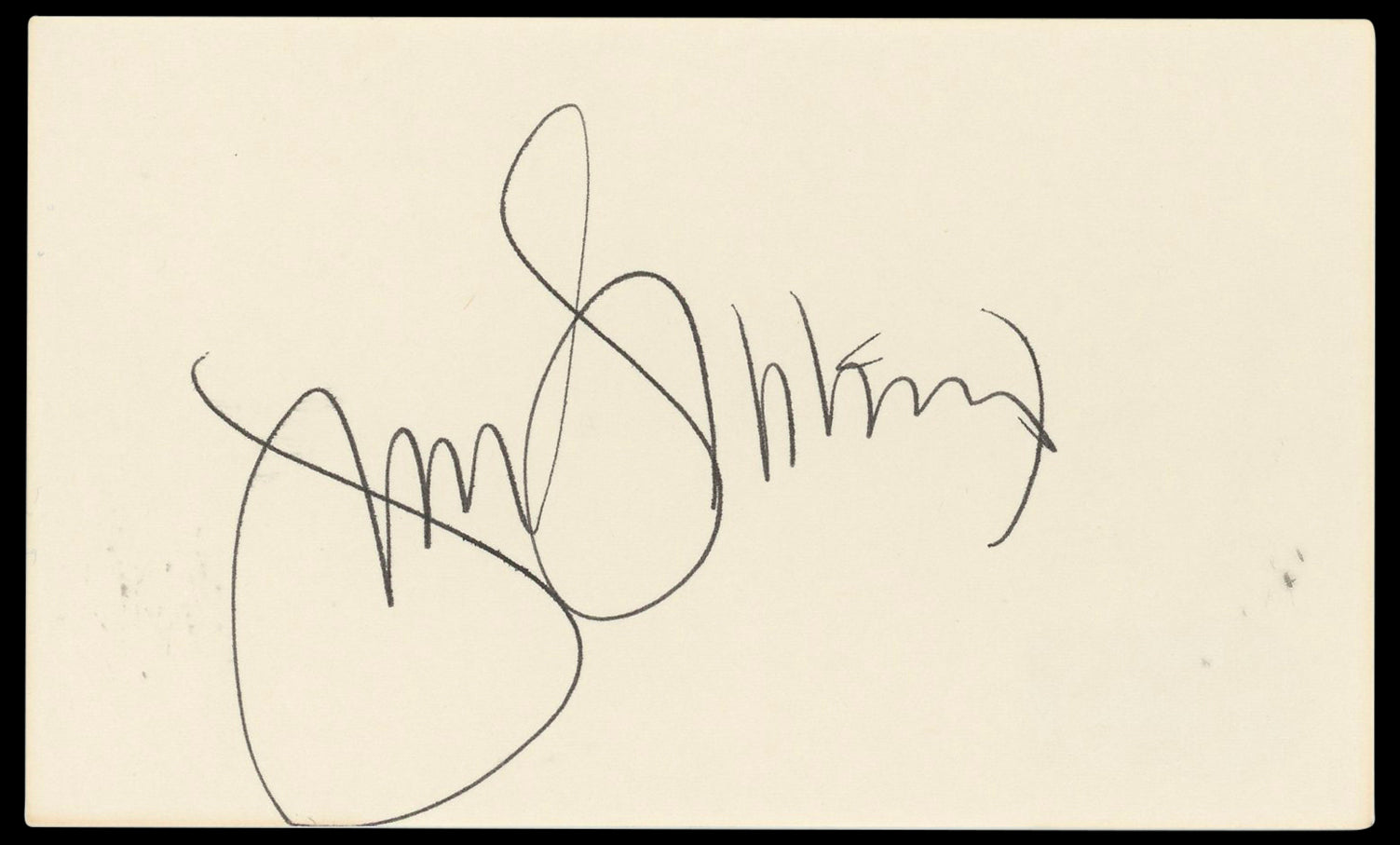 James Sikking Hill Street Blues Authentic Signed 3x5 Index Card BAS #BN33306