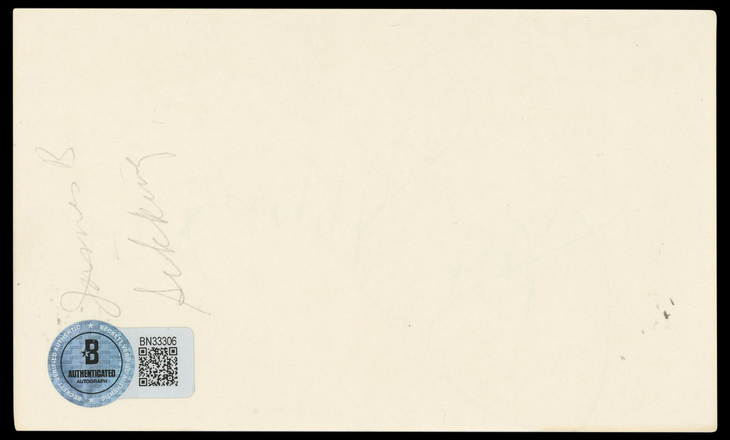 James Sikking Hill Street Blues Authentic Signed 3x5 Index Card BAS #BN33306