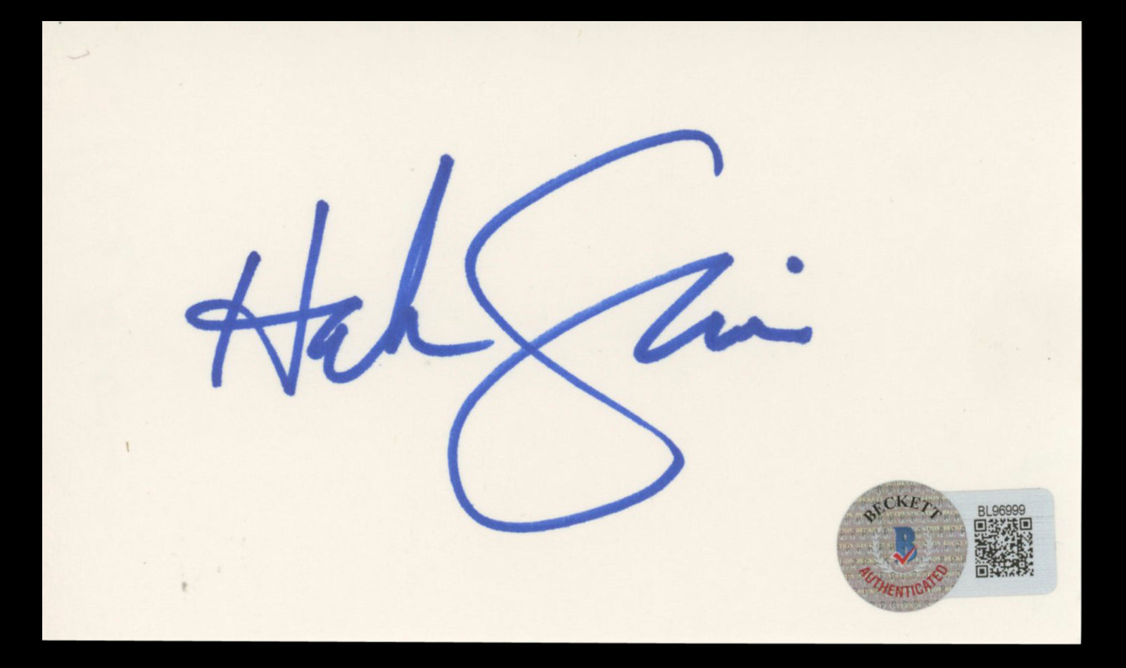 Hank Azaria The Simpsons Authentic Signed 3x5 Index Card BAS #BL96999