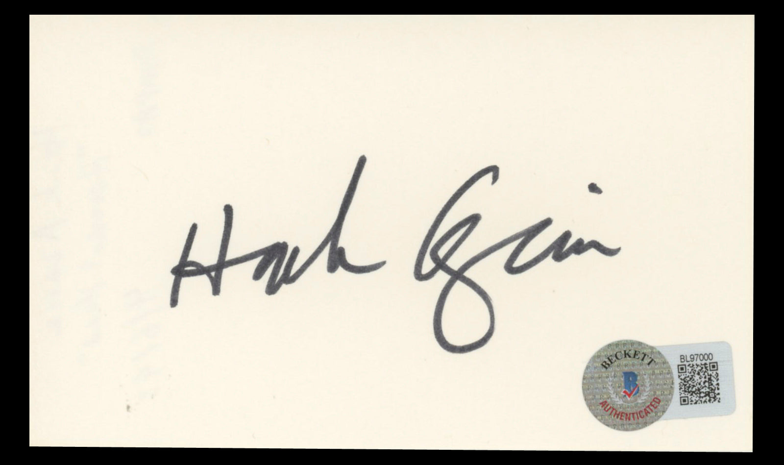 Hank Azaria The Simpsons Authentic Signed 3x5 Index Card BAS #BL97000
