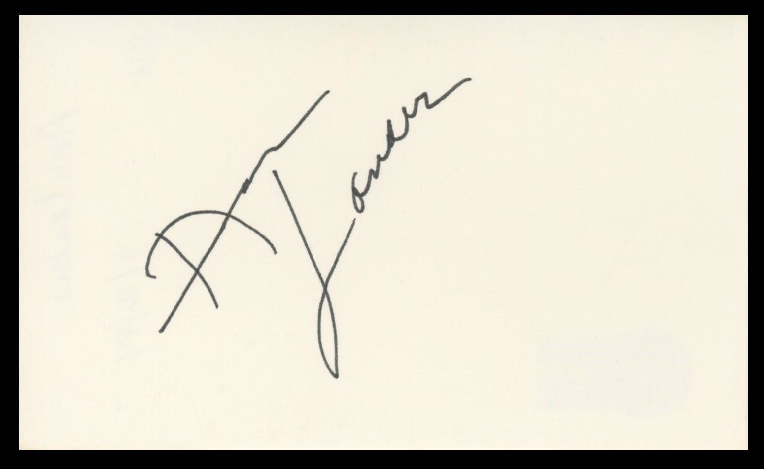 Ann Landers What's My Line? Authentic Signed 3x5 Index Card BAS #BV59037