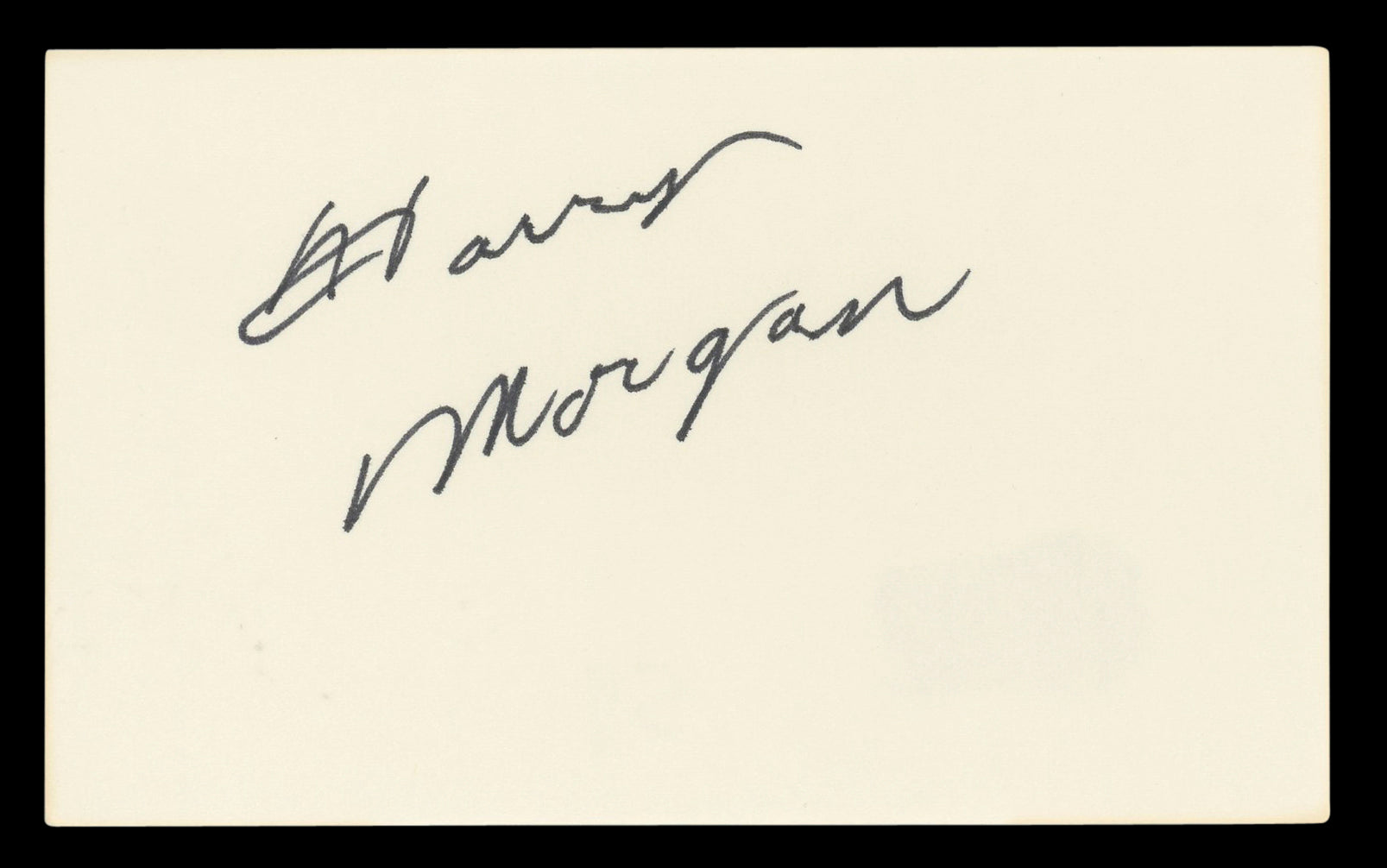 Harry Morgan M*A*S*H Authentic Signed 3x5 Index Card Autographed BAS #BL96951