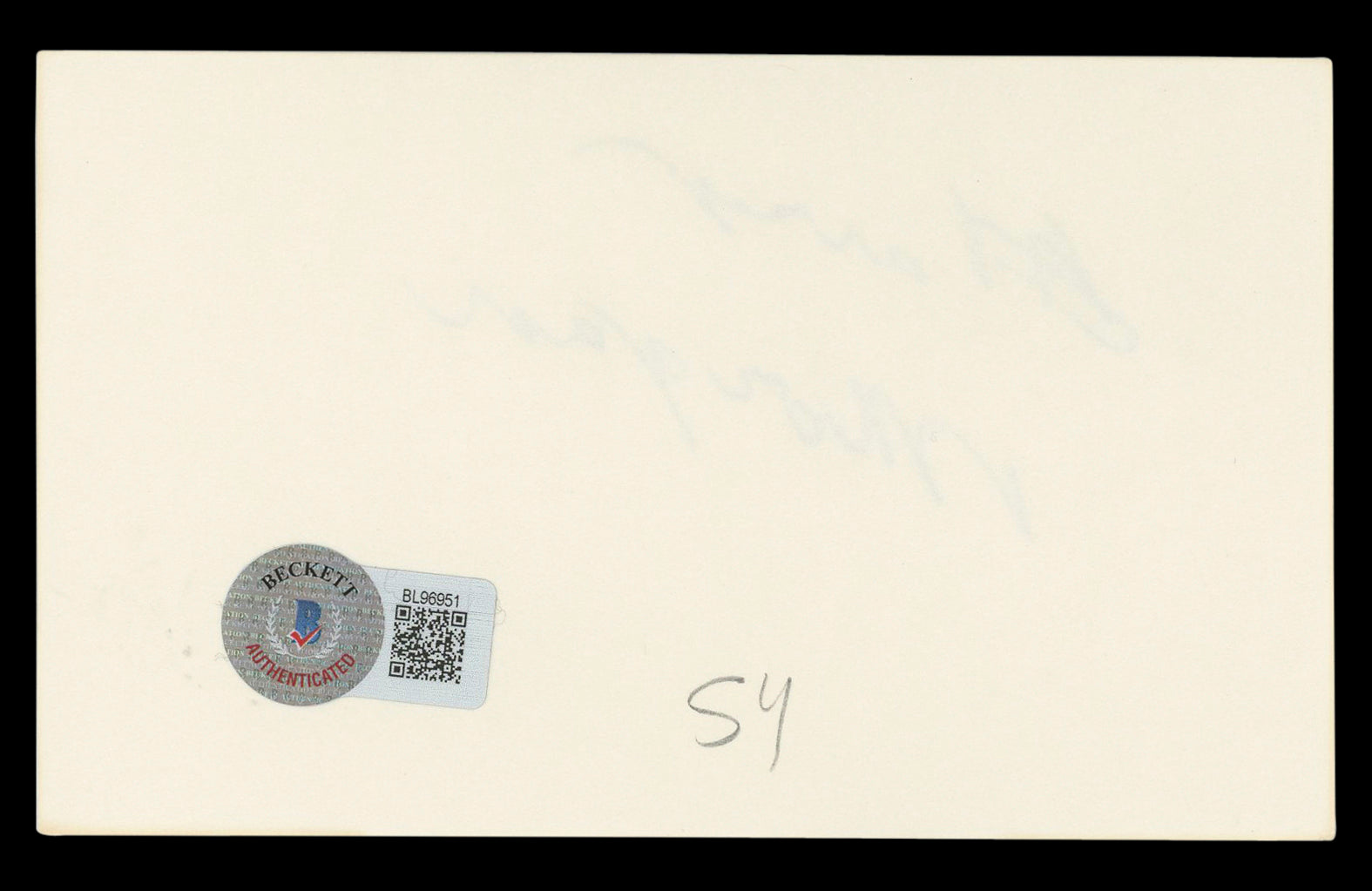 Harry Morgan M*A*S*H Authentic Signed 3x5 Index Card Autographed BAS #BL96951