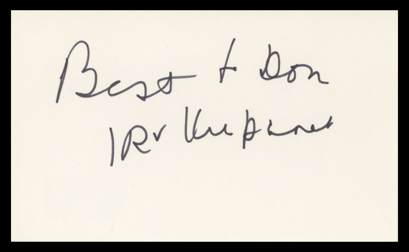 Irv Kupcinet The Irv Kupcinet Show Authentic Signed 3x5 Index Card BAS #BV59035