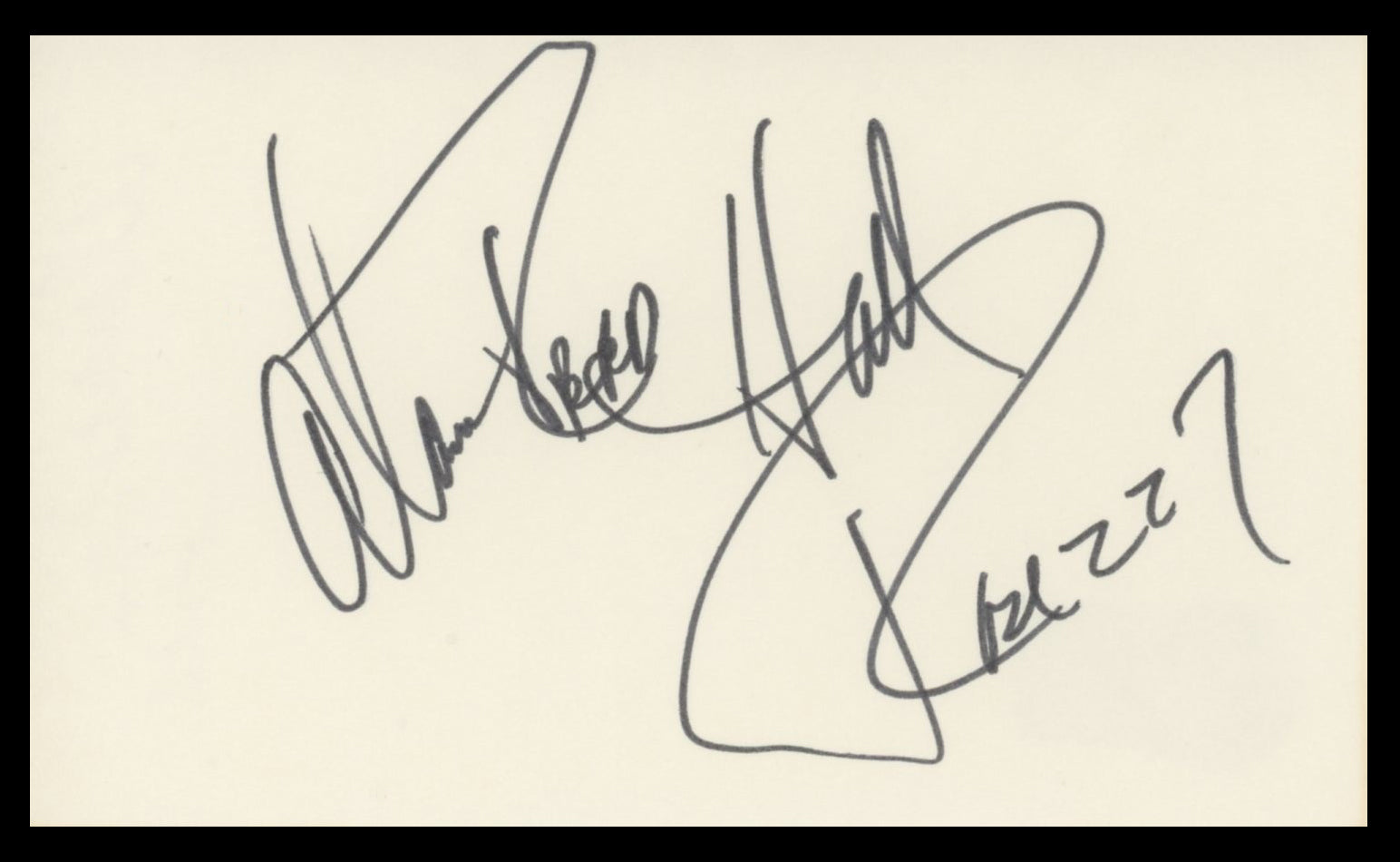 Alaina Reed Sesame Street Authentic Signed 3x5 Index Card BAS #BV59032