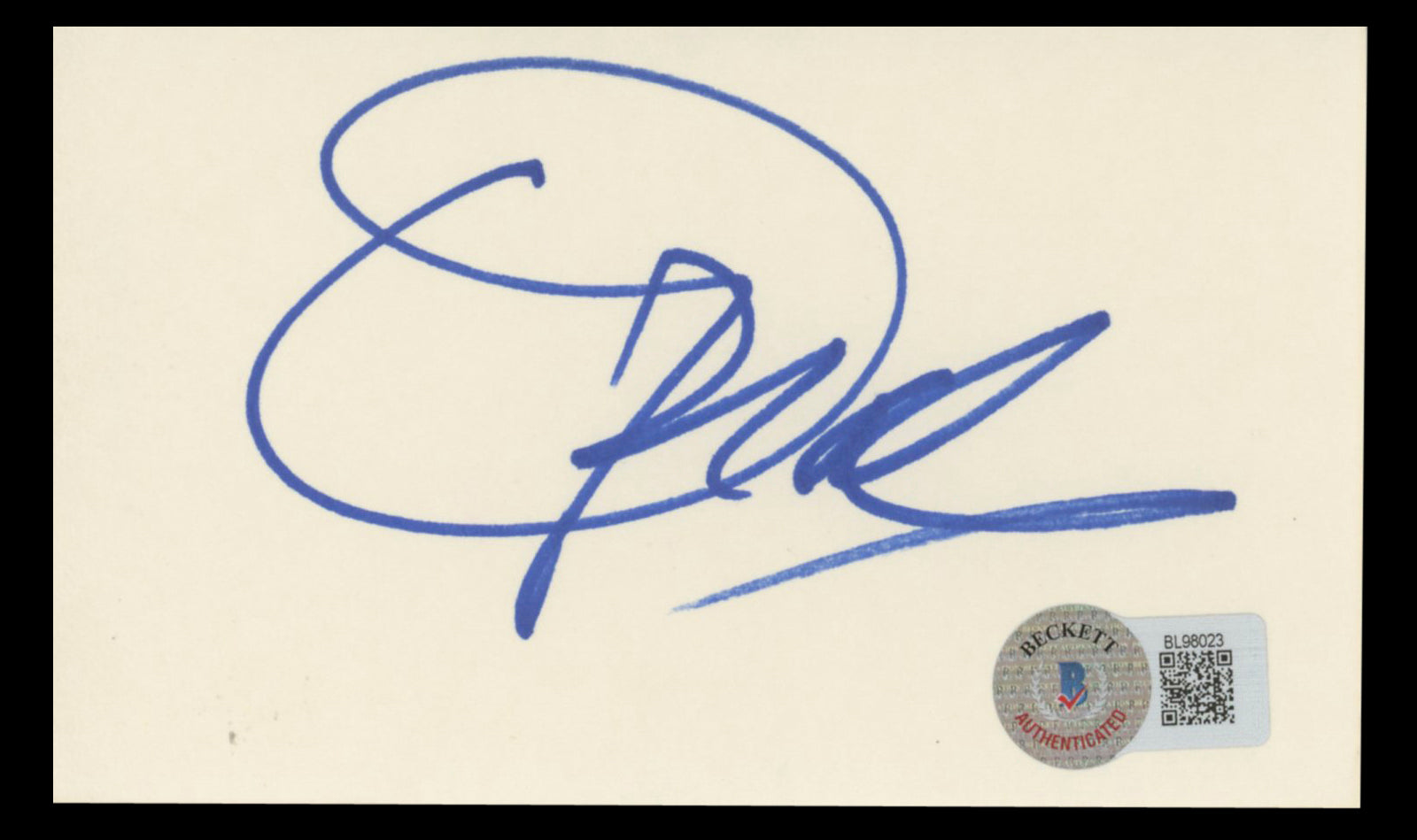 Oprah Winfrey The Oprah Winfrey Show Signed 3x5 Index Card BAS #BL98023