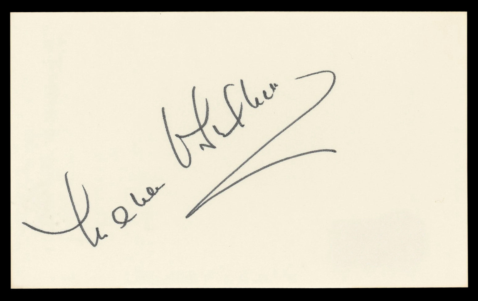 Maureen O'Sullivan The Thin Man Authentic Signed 3x5 Index Card BAS #BL98823