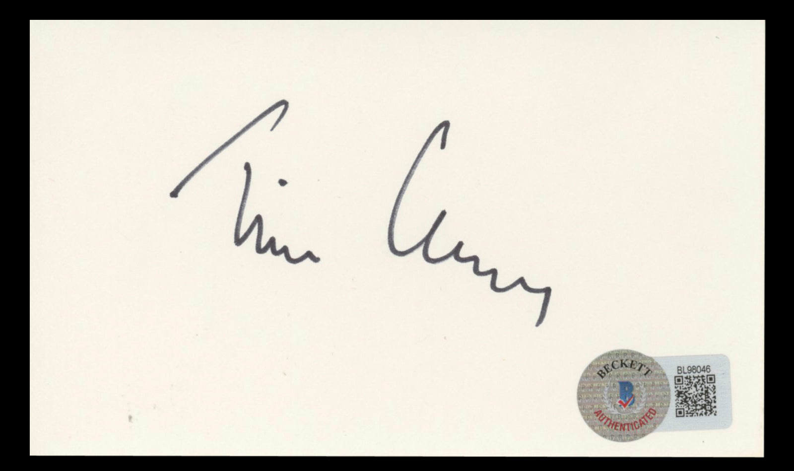 Tim Curry The Rocky Horror Picture Show Signed 3x5 Index Card BAS #BL98046