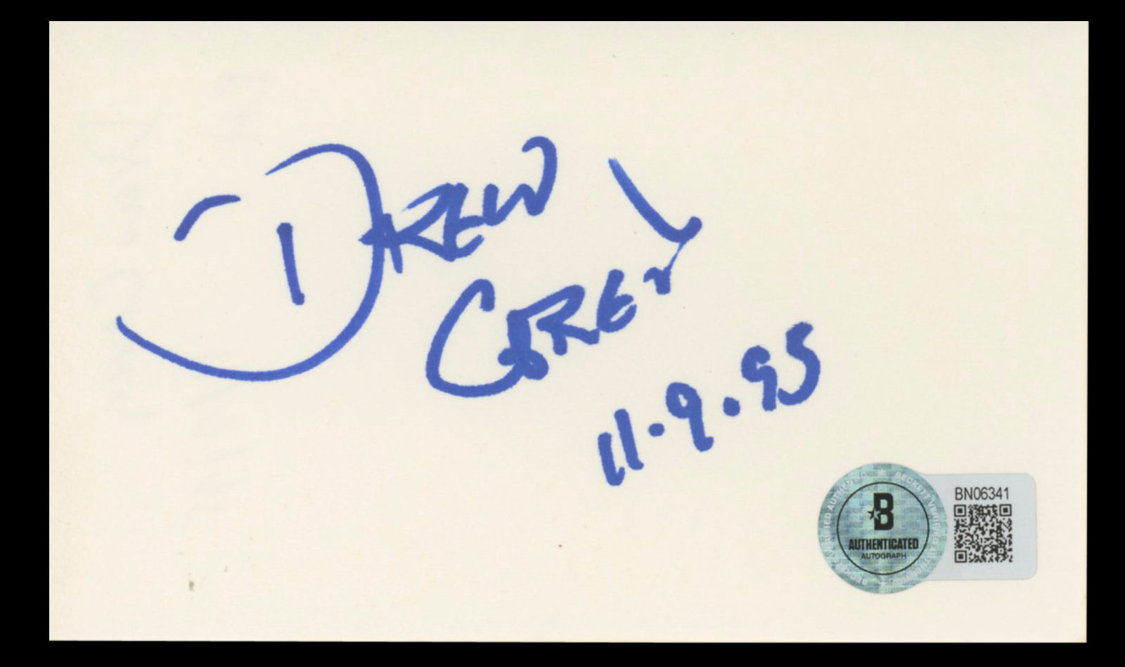 Drew Carey Whose Line is it Anyway? Authentic Signed 3x5 Index Card BAS #BN06341