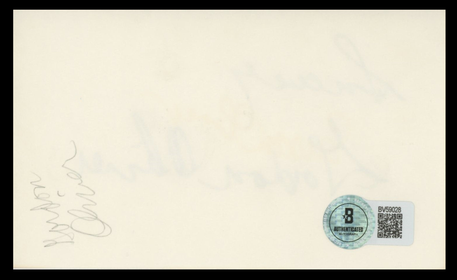 Gordon Oliver Little Miss Somebody Authentic Signed 3x5 Index Card BAS #BV59028