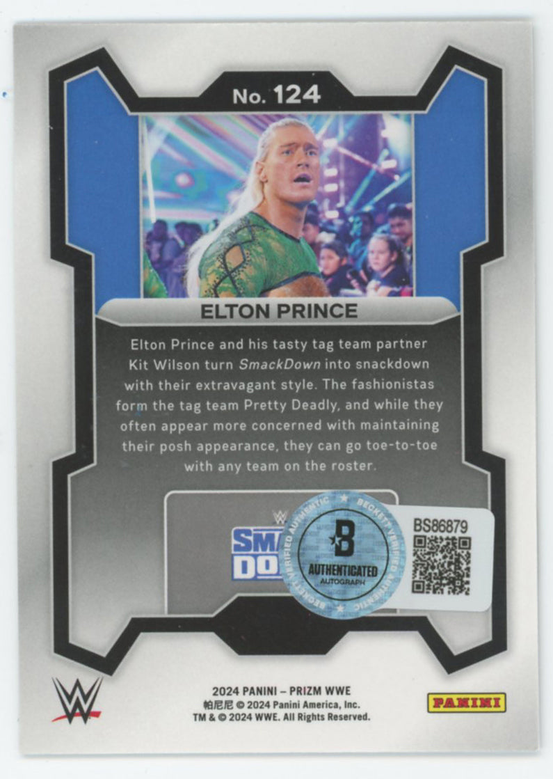 Elton Prince WWE Authentic Signed 2024 Panini Prizm #124 Card BAS #BS86879