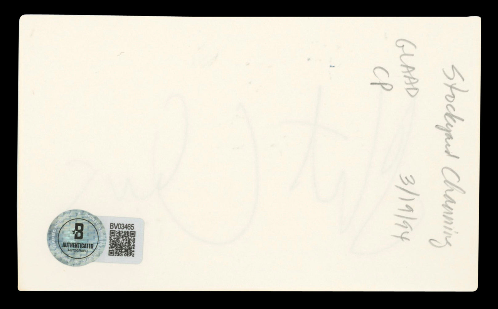 Stockard Channing Grease Authentic Signed 3x5 Index Card BAS #BV03465