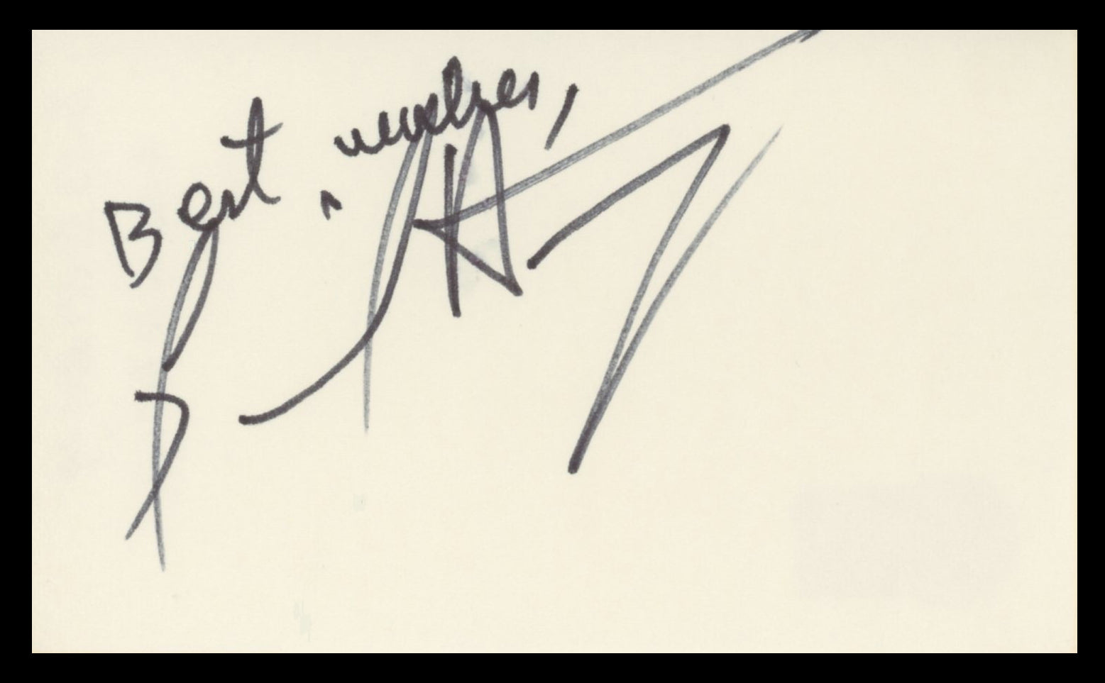 David Henry Hwang M. Butterfly "Best Wishes" Signed 3x5 Index Card BAS #BV59025