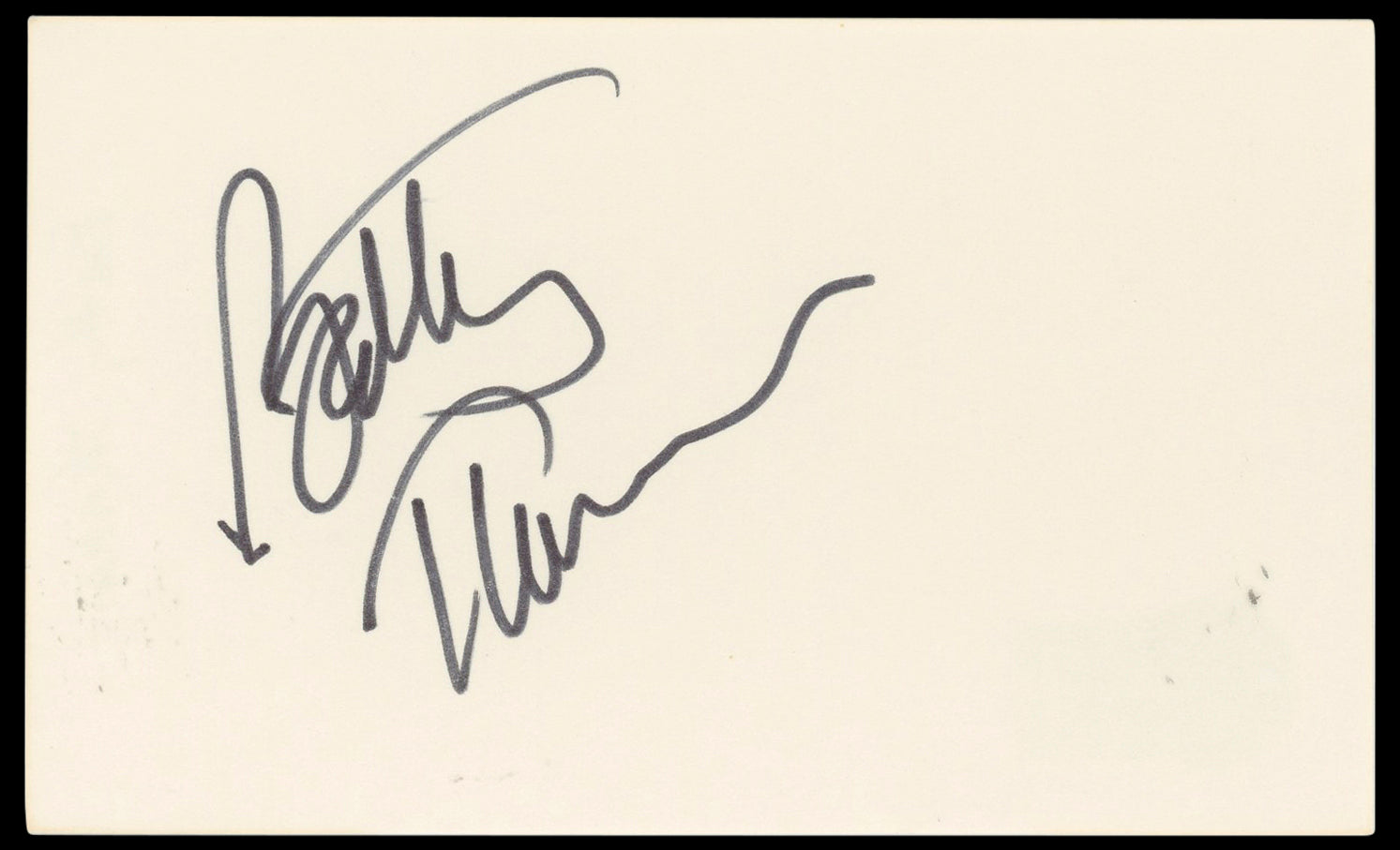 Betty Thomas Hill Street Blues Authentic Signed 3x5 Index Card BAS #BN33321