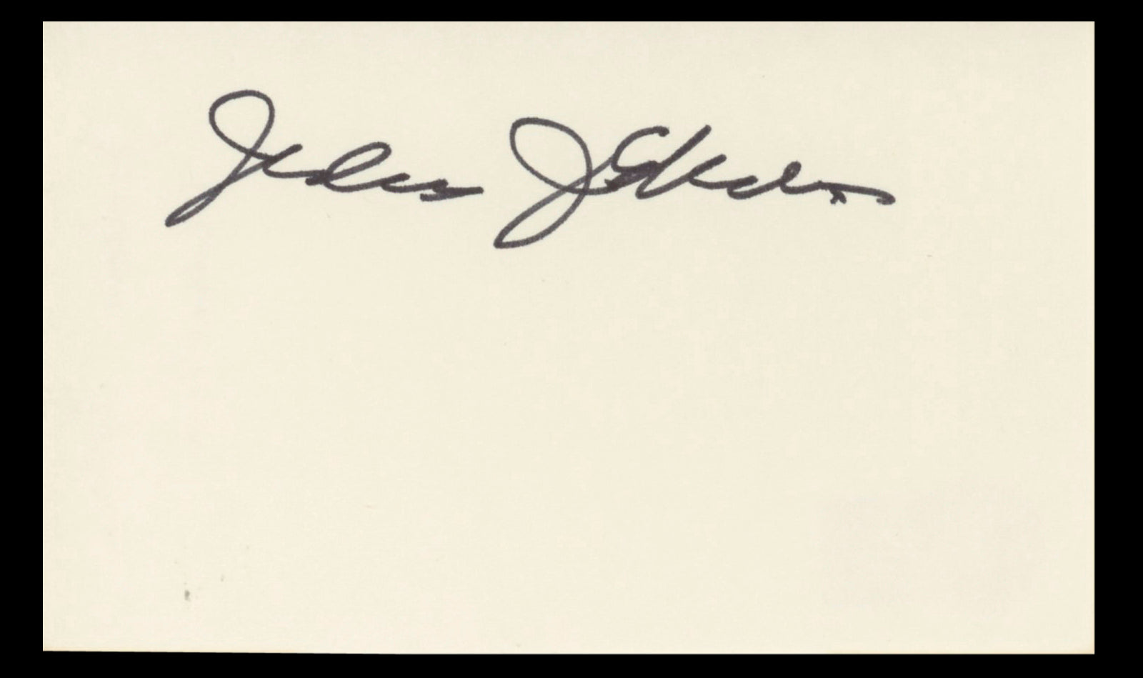 Julius Epstein Casablanca Authentic Signed 3x5 Index Card BAS #BT01216