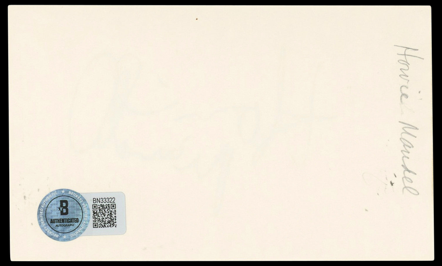 Howie Mandel Deal or No Deal Authentic Signed 3x5 Index Card BAS #BN33322