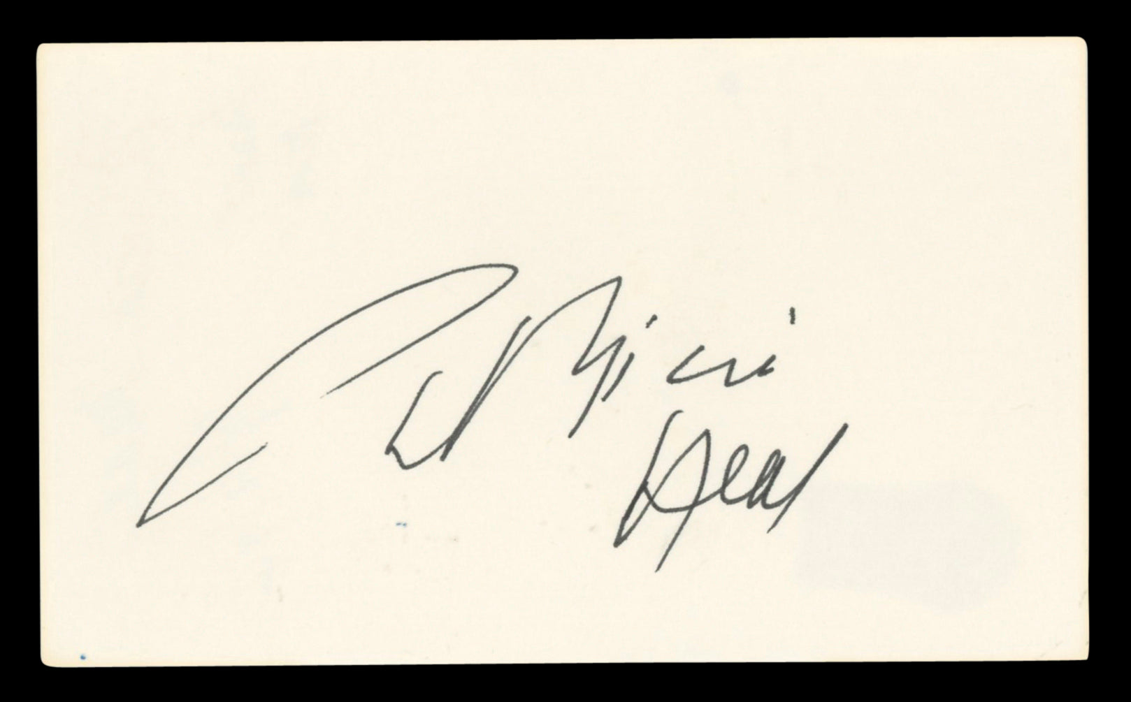 Patricia Neal Hud Authentic Signed 3x5 Index Card Autographed BAS #BV03470