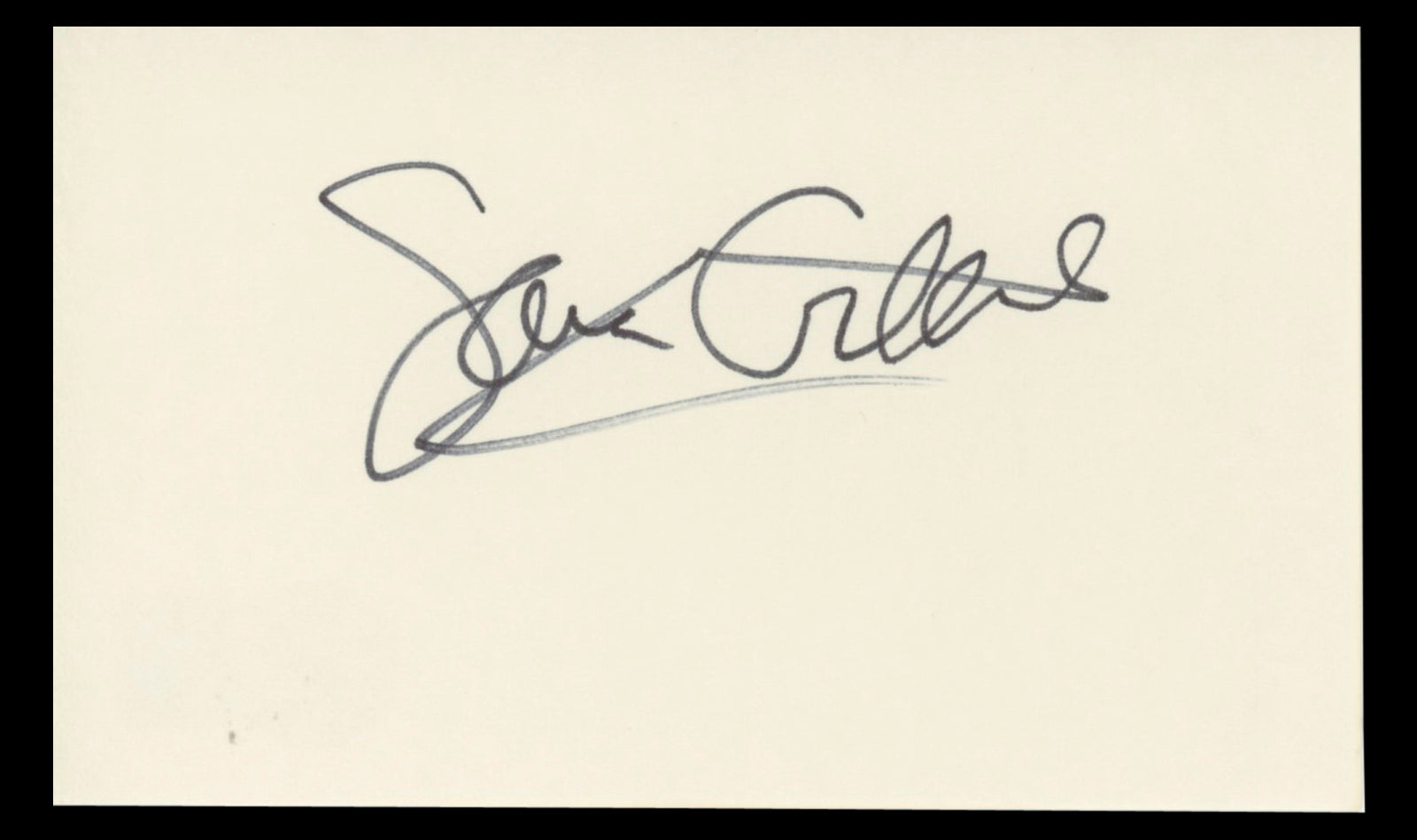 Sara Gilbert The Big Bang Theory Authentic Signed 3x5 Index Card BAS #BT01250