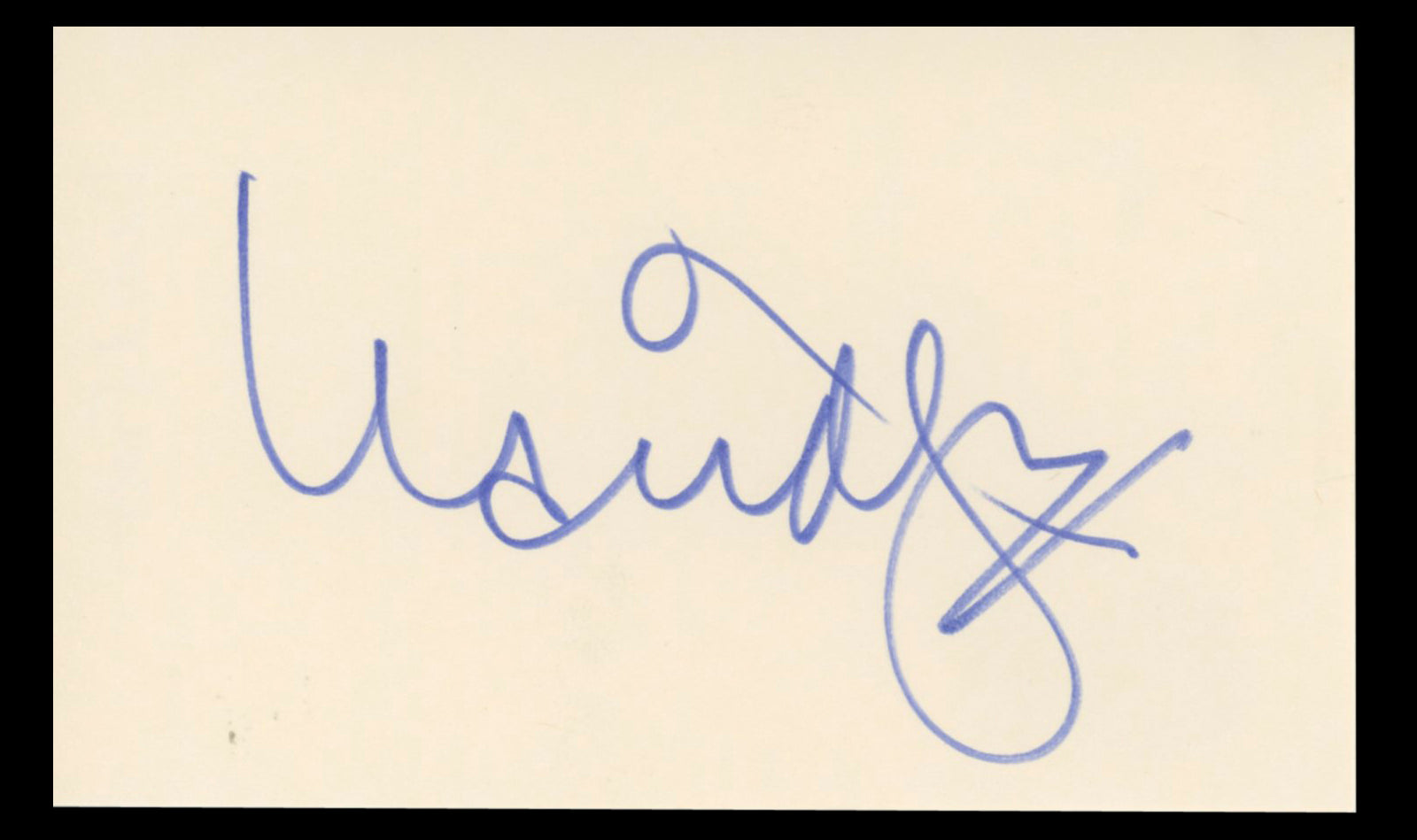 David Frost That Was The Week That Was Authentic Signed 3x5 Index Card BAS #BT01249