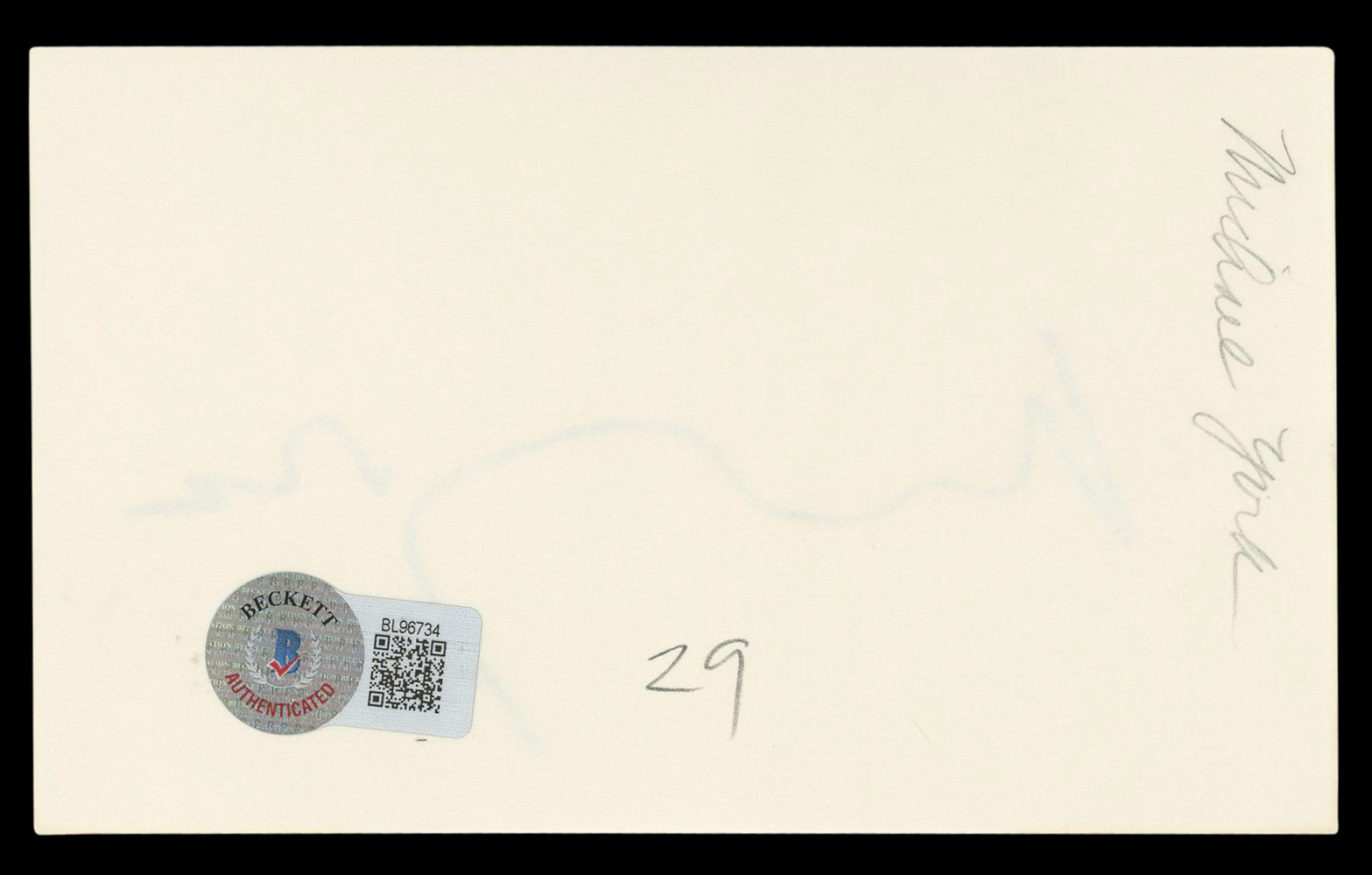 Michael York Romeo + Juliet Authentic Signed 3x5 Index Card BAS #BL96734