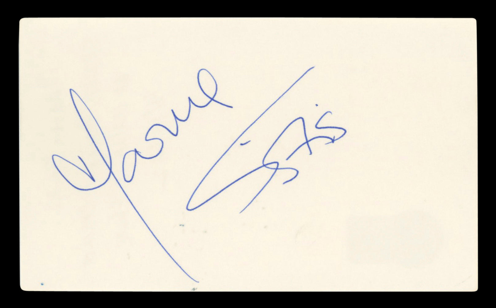 Marina Sirtis Star Trek: The Next Generation Signed 3x5 Index Card BAS #BV03474