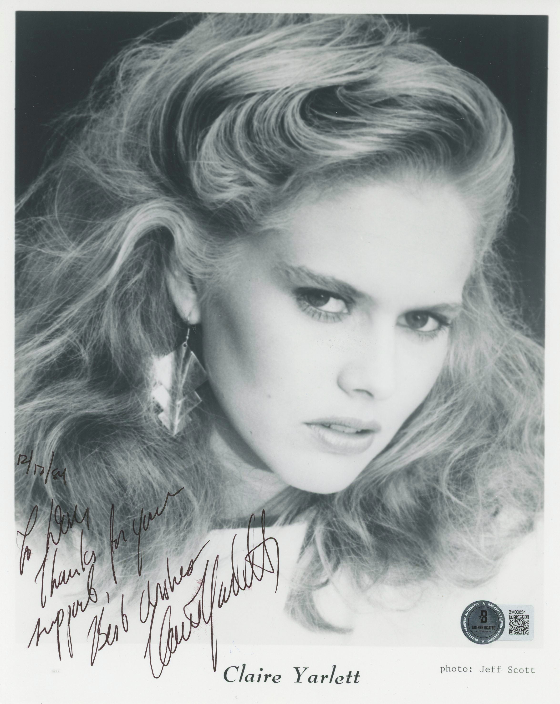 Claire Yarlett Frasier "Thanks For Your Support" Signed 8x10 Photo BAS #BM03854