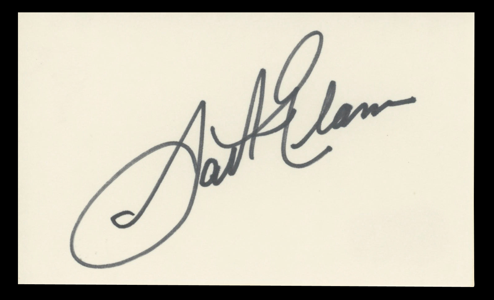 Jack Elam The Lone Ranger Authentic Signed 3x5 Index Card BAS #BT01210