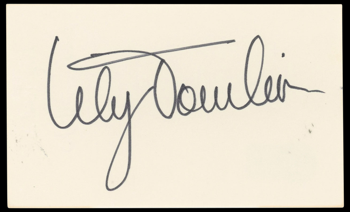 Lily Tomlin Grace & Frankie Authentic Signed 3x5 Index Card BAS #BN33291