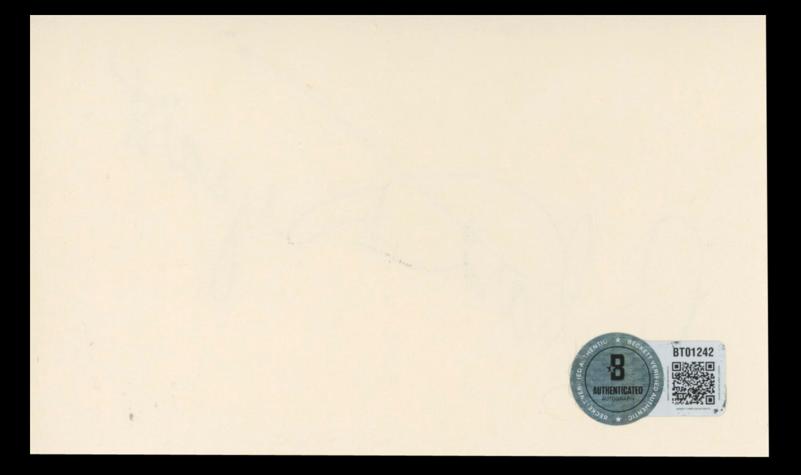 Richard Dysart L.A. Law Authentic Signed 3x5 Index Card Autographed BAS #BT01242