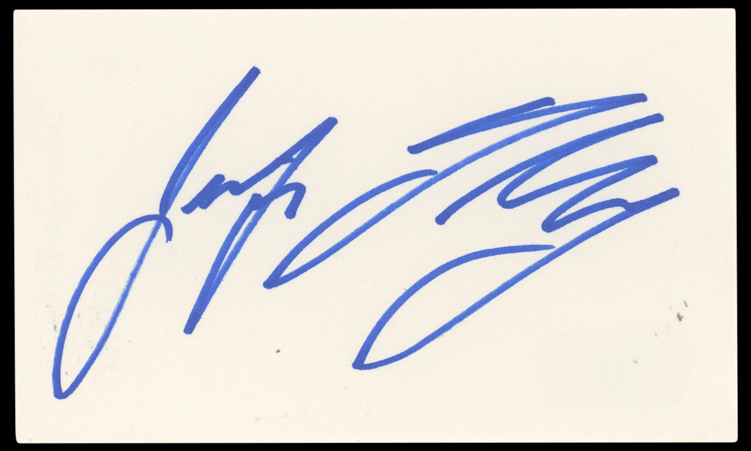 Jennifer Tilly Bride of Chucky Authentic Signed 3x5 Index Card BAS #BN33289