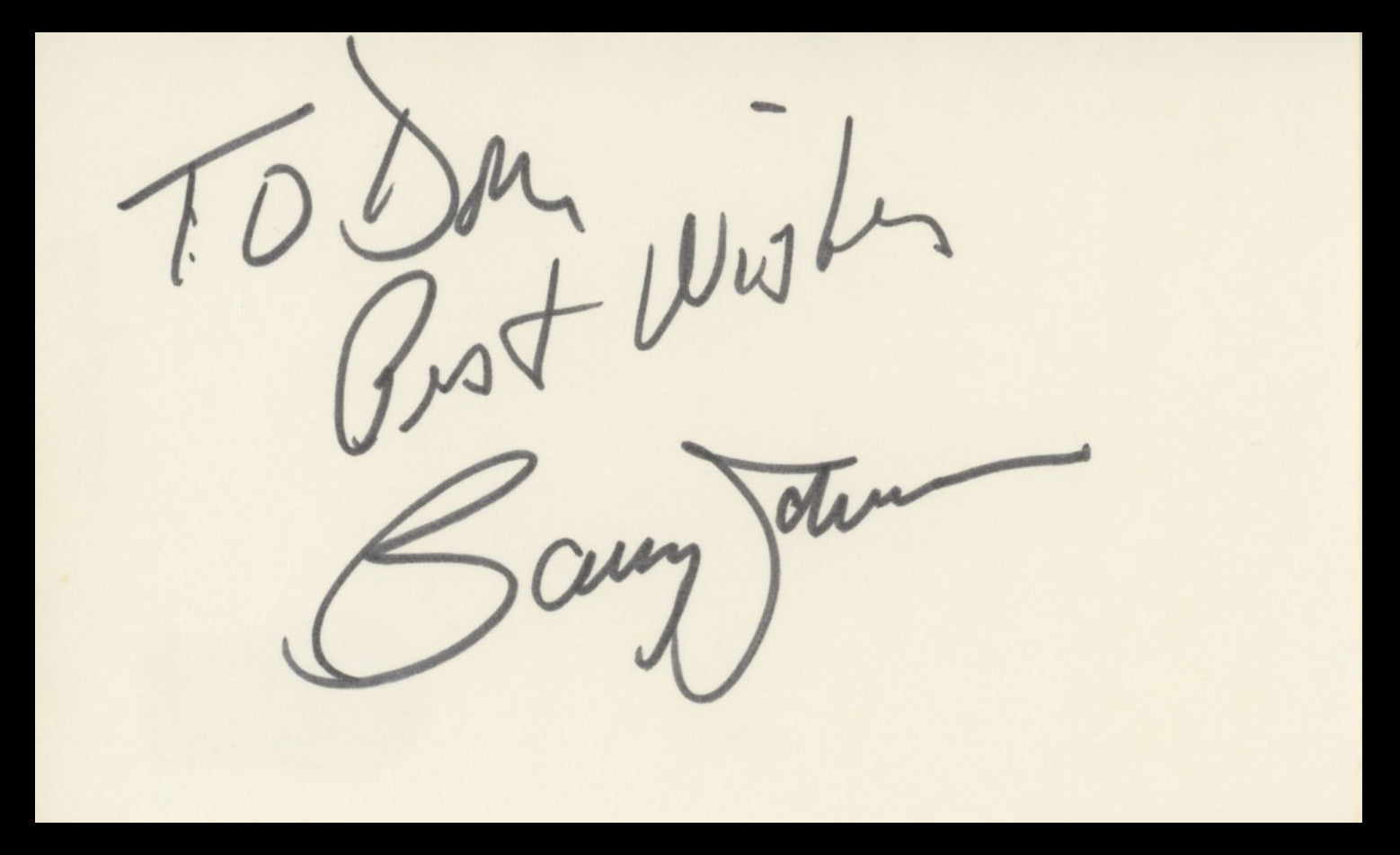 Barry Jenner Star Trek: Deep Space Nine Signed 3x5 Index Card BAS #BV59013