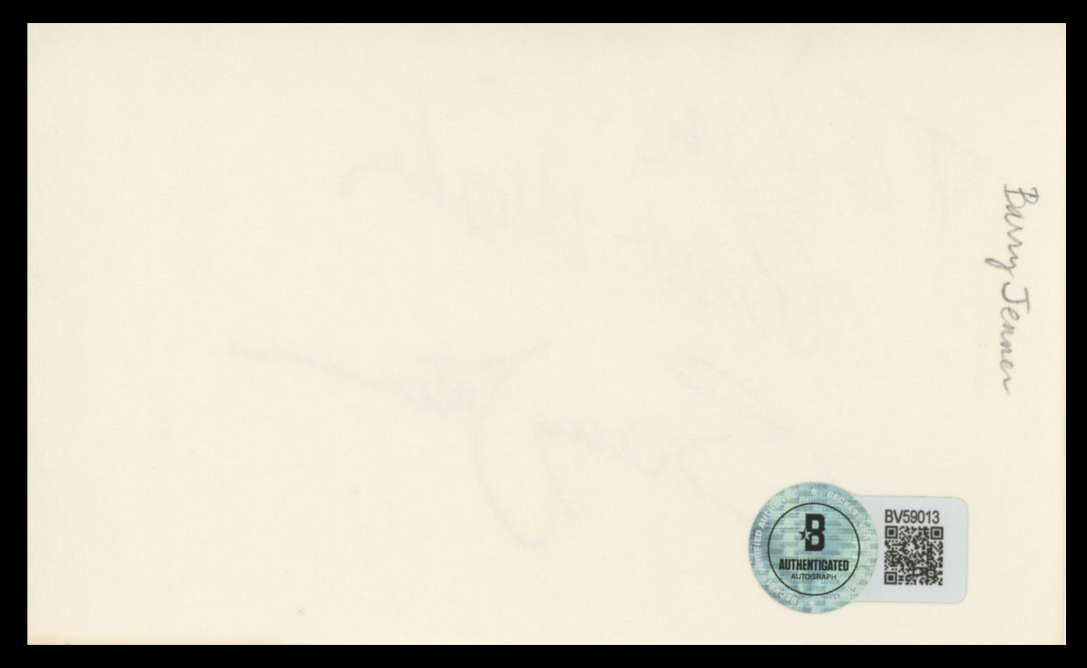 Barry Jenner Star Trek: Deep Space Nine Signed 3x5 Index Card BAS #BV59013
