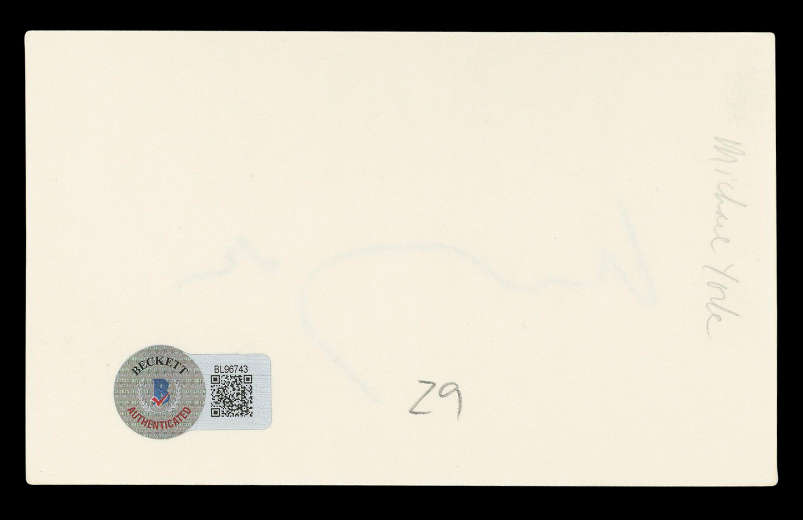 Michael York Romeo + Juliet Authentic Signed 3x5 Index Card BAS #BL96743
