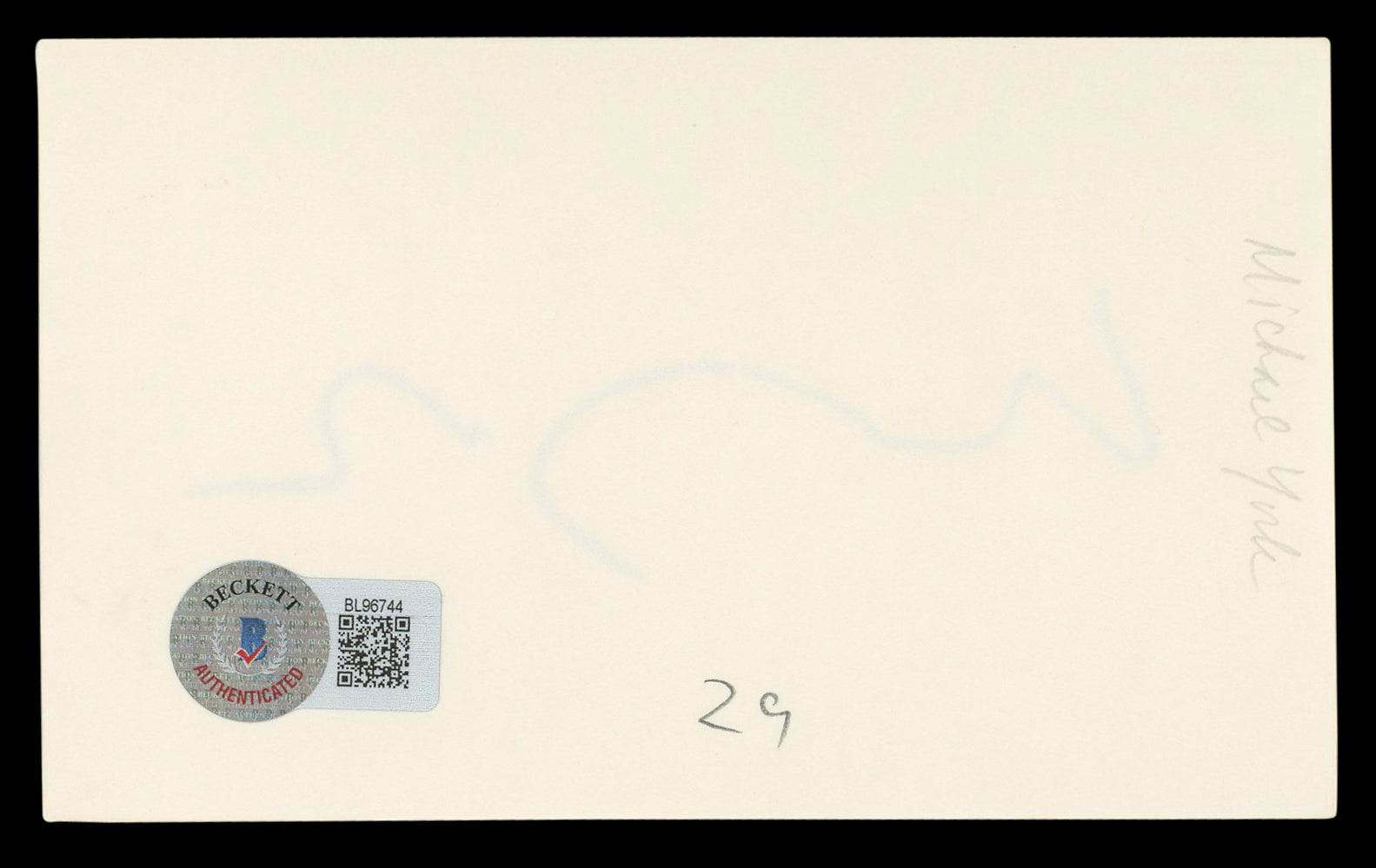 Michael York Romeo + Juliet Authentic Signed 3x5 Index Card BAS #BL96744