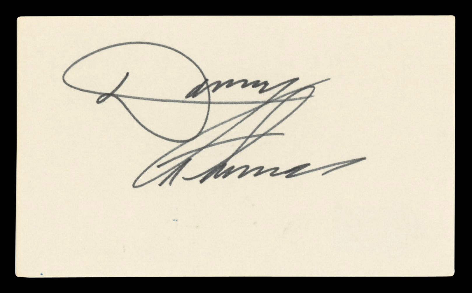Danny Thomas The Danny Thomas Show Authentic Signed 3x5 Index Card BAS #BV03482