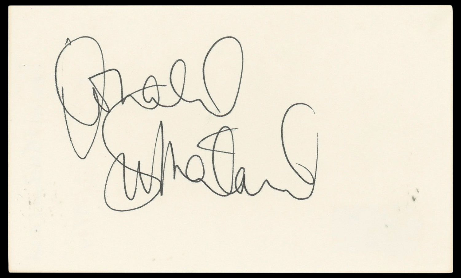 Donald Sutherland The Hunger Games Authentic Signed 3x5 Index Card BAS #BN33287