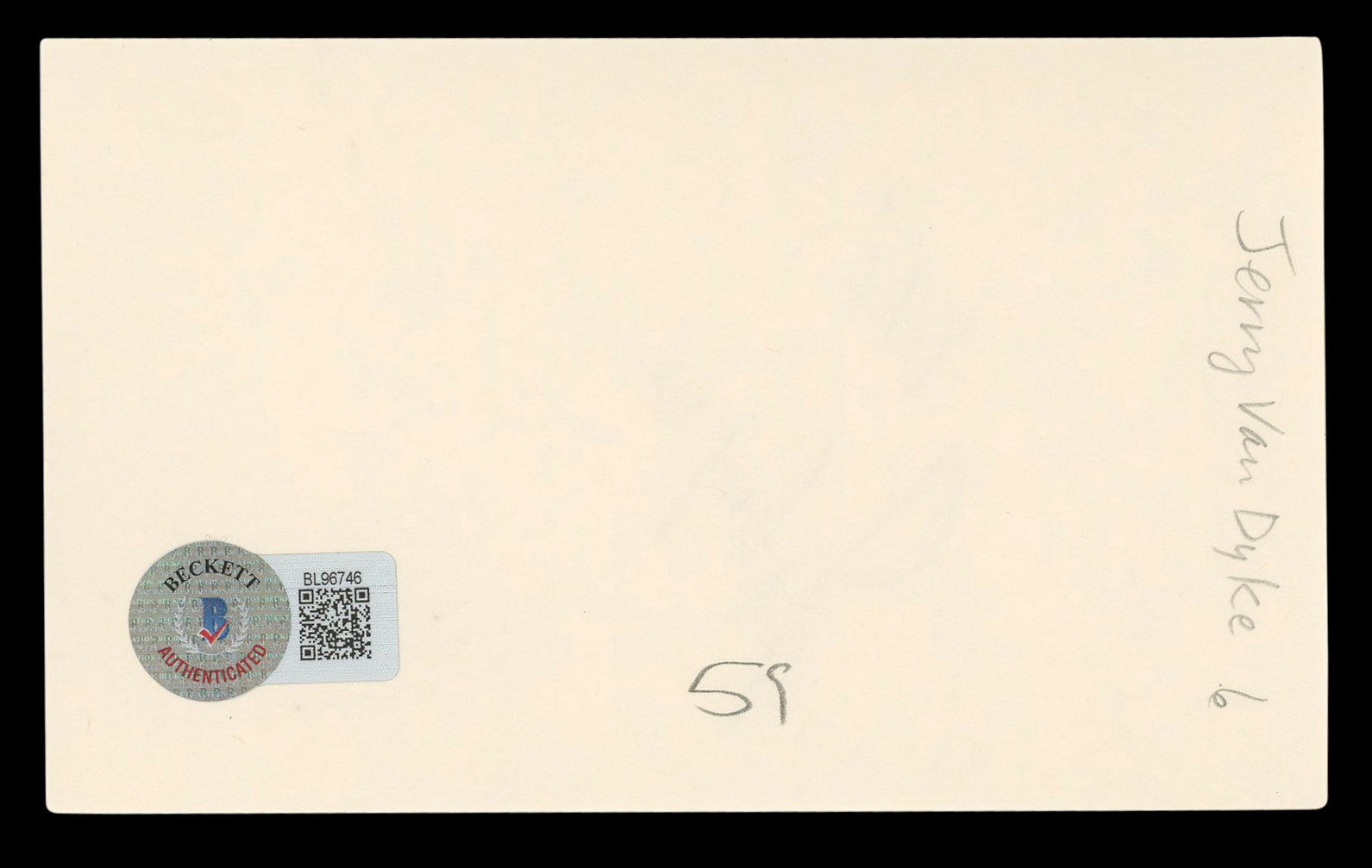 Jerry Van Dyke Coach "Hi" Authentic Signed 3x5 Index Card BAS #BL96746