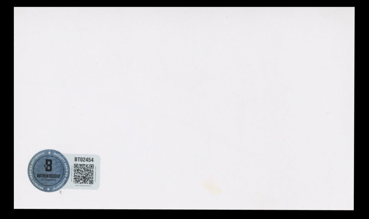 Phillip Baker Hall Hard Eight Authentic Signed 3x5 Index Card BAS #BT02454