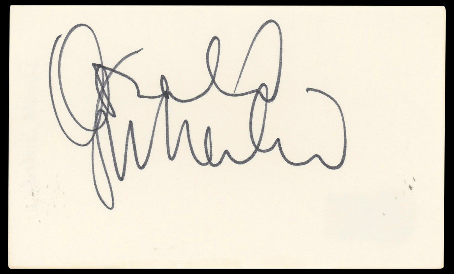 Donald Sutherland The Hunger Games Authentic Signed 3x5 Index Card BAS #BN33285