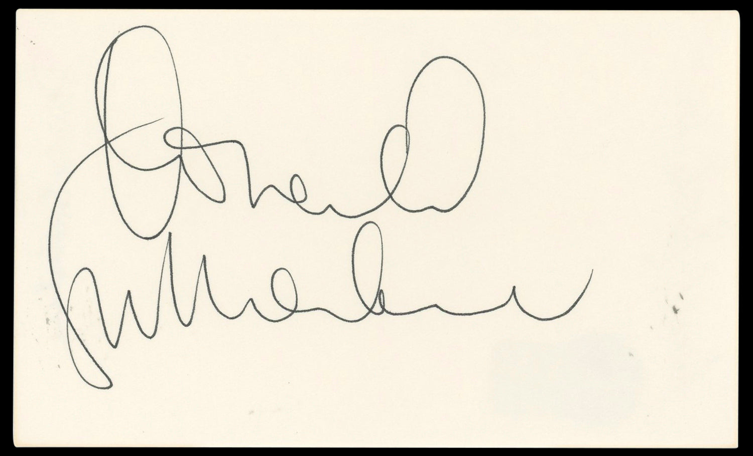 Donald Sutherland The Hunger Games Authentic Signed 3x5 Index Card BAS #BN33284