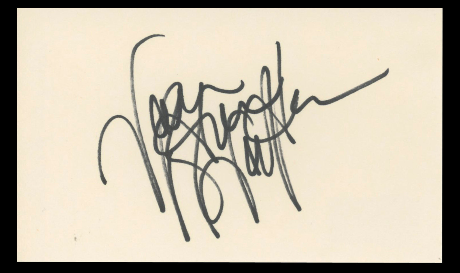 Valerie Van Halen One Day at a Time Authentic Signed 3x5 Index Card BAS #BT01243