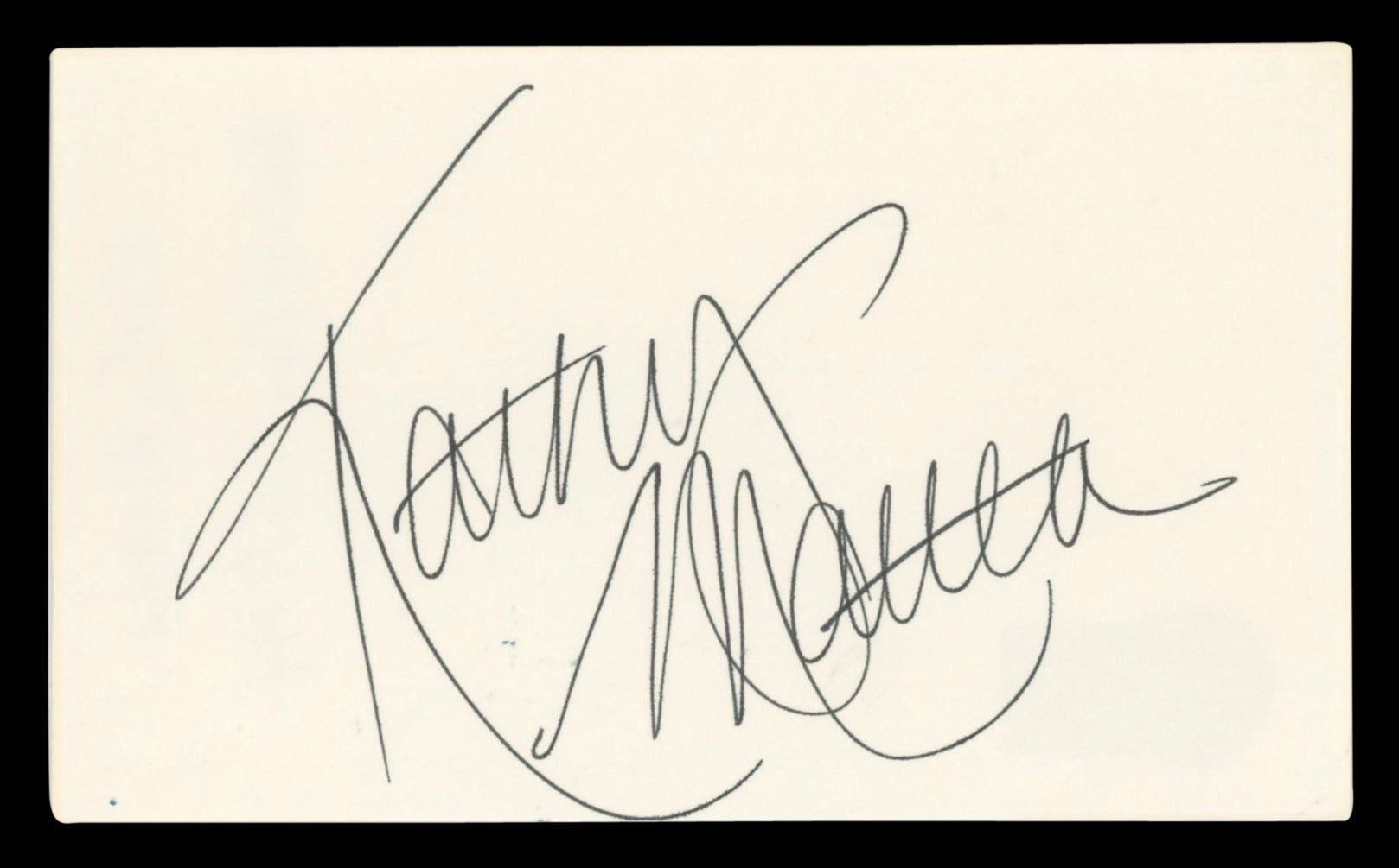 Kathy Mattea Authentic Signed 3x5 Index Card Autographed BAS #BV03103