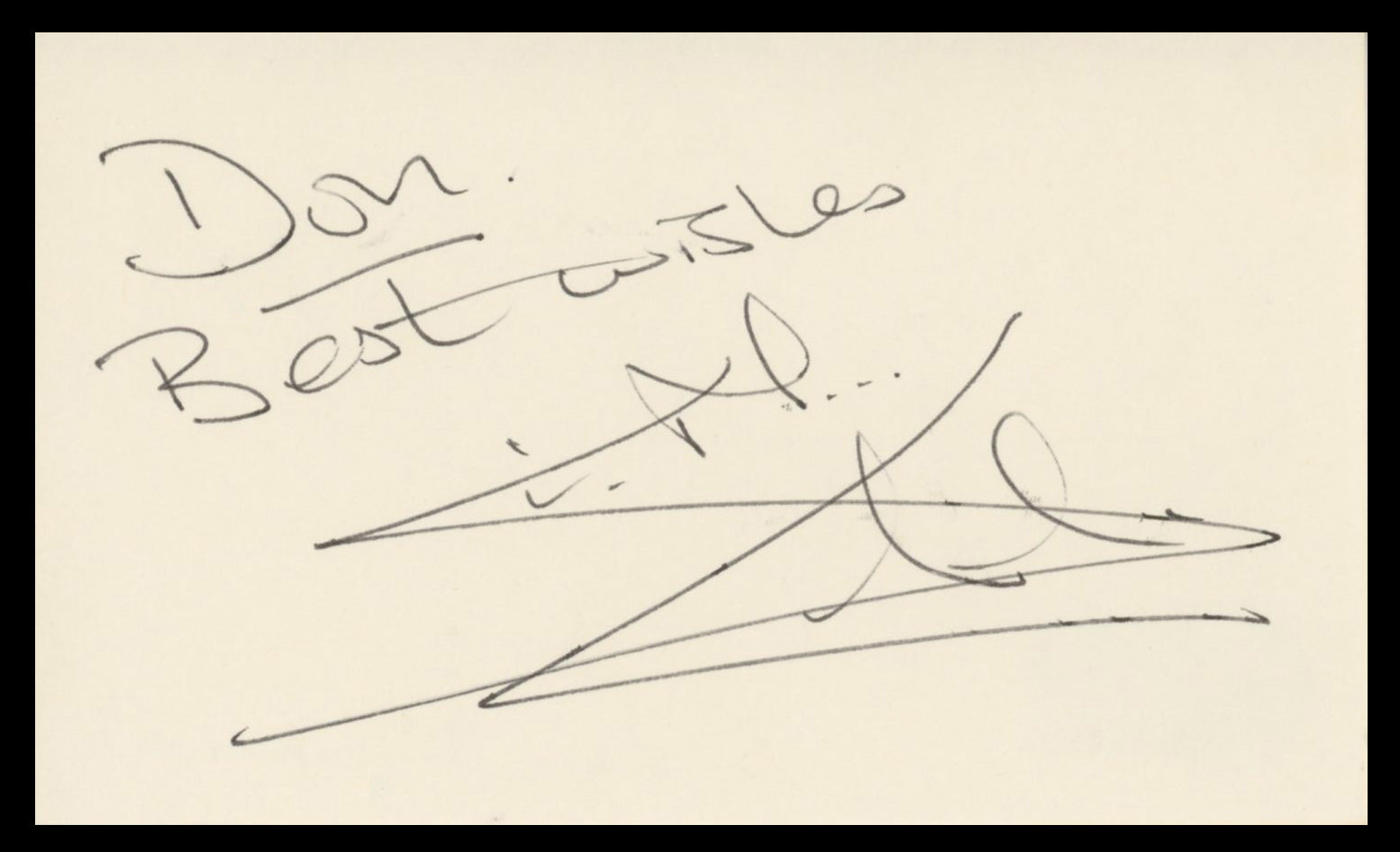 Simon MacCorkindale Death on the Nile Signed 3x5 Index Card BAS #BV59006