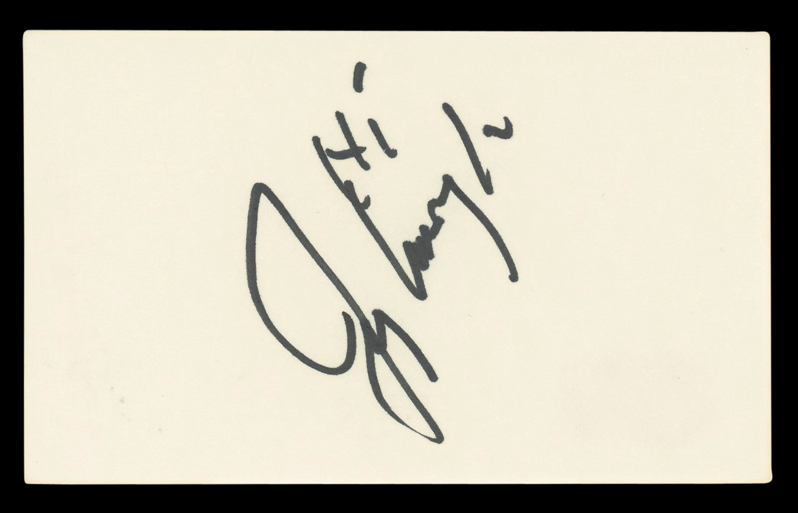 Jerry Van Dyke Coach "Hi" Authentic Signed 3x5 Index Card BAS #BL96751