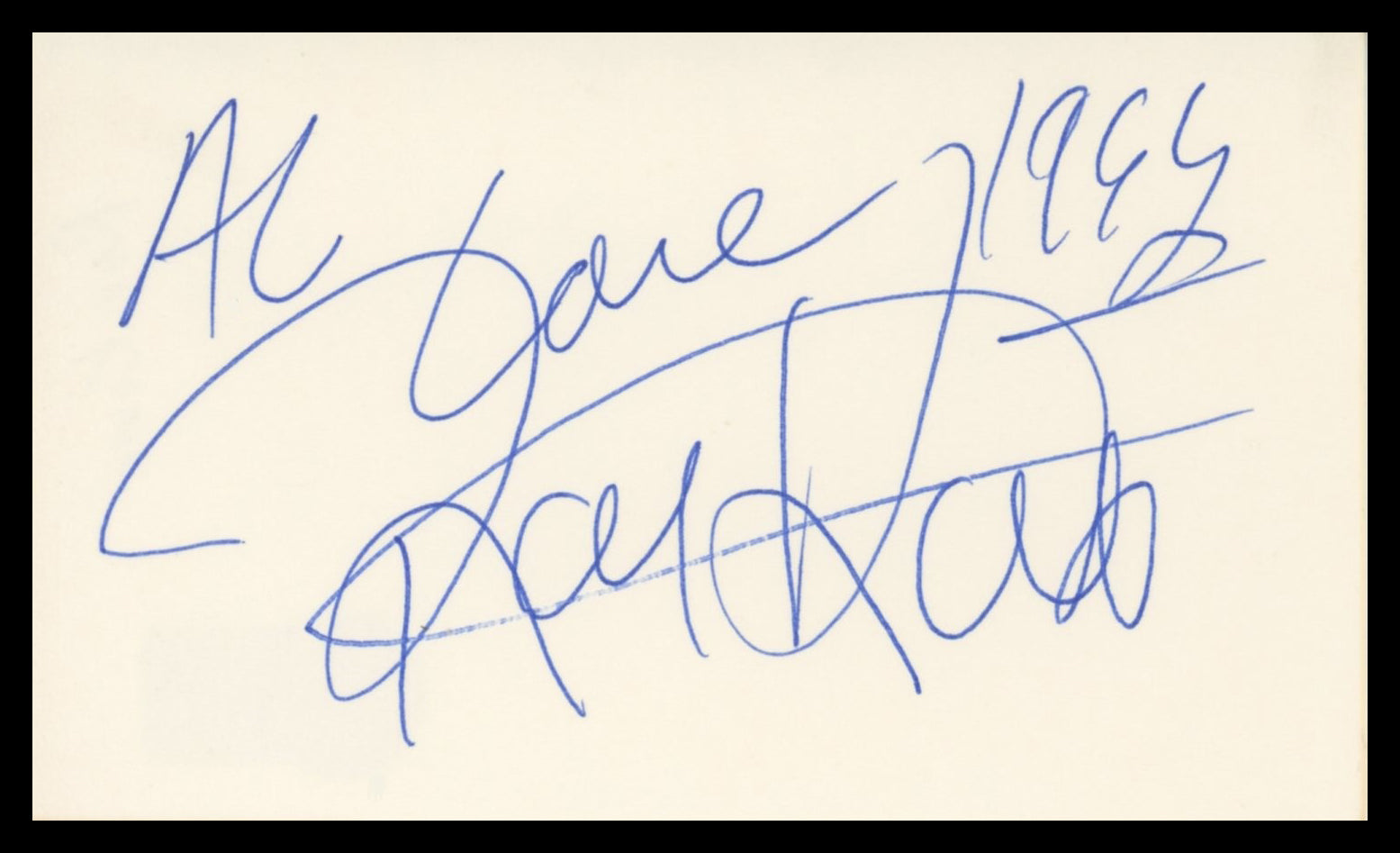 Ron Kovic "To Al, Love 1994" Authentic Signed 3x5 Index Card BAS #BV59004